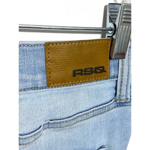 RSQ Slim Straight Whiskered Jeans Mens 31x30 Stretch Normcore Capsule Casual Y2K - Picture 7 of 10